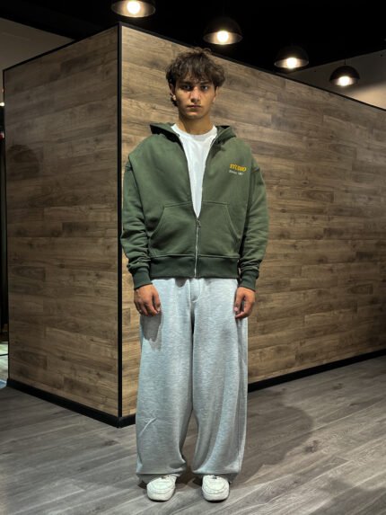 routeone studia print zipper hoodie(man)