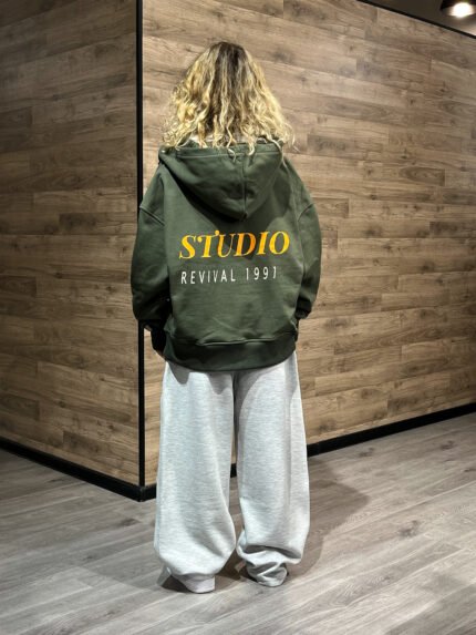 routeone studia print zipper hoodie(woman)