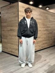 MHL leather print premium zipper hoodie