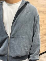 RW acid wash zipper hoodie - Image 3