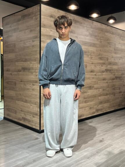 RW acid wash zipper hoodie