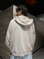 bej basic zipper hoodie (man) - Image 4