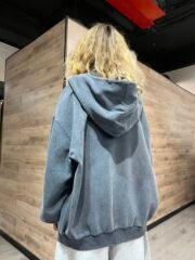 RW acid wash zipper hoodie - Şəkil 5