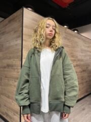 routeone studia print zipper hoodie(woman) - Image 3