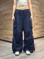 vintage kemerli kargo jeans (unisex)